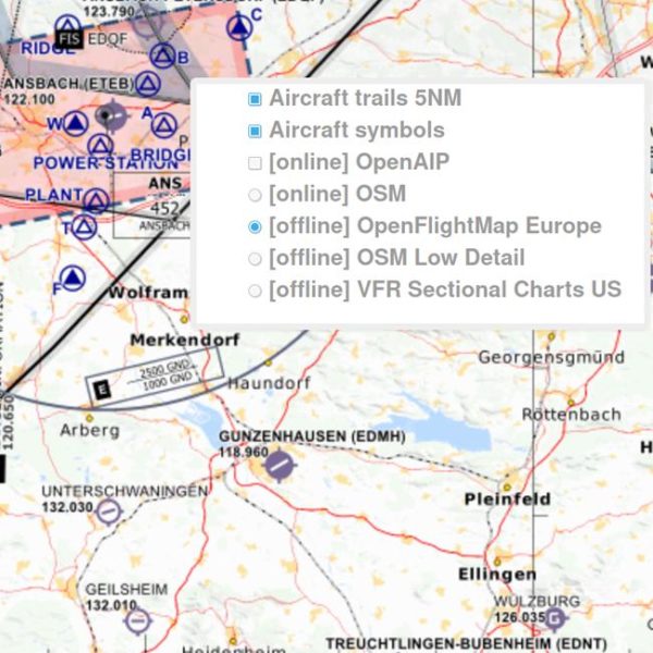 pre-installed OpenFlightMap for Stratux Web Interface